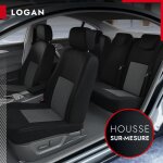 Dbs housse de siège sur mesure pour dacia: sandero, logan (ref: 01011900) Dbs housse de siège sur mesure pour dacia: sandero, logan (ref: 01011900)