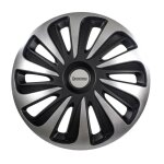 Michelin enjoliveur 14. 0 pouces, quantité : 4, noir / argenté (ref: 009121) Michelin enjoliveur 14. 0 pouces, quantité : 4, noir / argenté (ref: 009121)