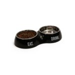 51degrees north bol double d'eau / nourriture chiens m 2x350 ml noir