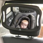 A3 baby & kids miroir de voiture pour bb avec led 28, 5x21, 4x8cm noir