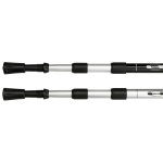 Abbey canne de randonne 2 pcs noir aluminium 21sv - zrw - uni