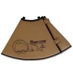 All four paws collier animaux de compagnie comfy cone xs 11 cm brun