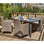 Allibert chaise d'extérieur miami cappuccino Allibert chaise d'extérieur miami cappuccino