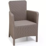 Allibert chaise de salle  manger de jardin trenton cappuccino 226454