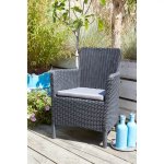 Allibert chaise de salle  manger de jardin trenton graphite