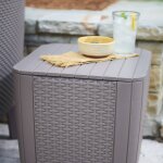 Allibert petite table de jardin luzon cappuccino 223931