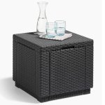 Allibert pouf de rangement cube graphite 213816