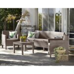 Allibert salon de jardin 4 pcs orlando cappuccino 226525