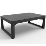 Allibert table de jardin lyon graphite 232300