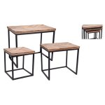 Ambiance ensemble de 3 tables d'appoint rectangulaires Ambiance ensemble de 3 tables d'appoint rectangulaires