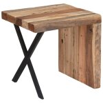 Ambiance table d'appoint forme en l teck 45x40x45 cm