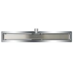 L'aqua drain de douche linaire en carrelage 80 cm acier inoxydable