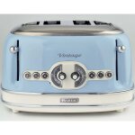 Ariete grille - pain  4 tranches vintage 1600 w bleu
