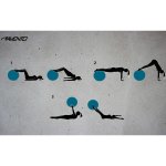 Avento ballon de fitness / d'exercice diamtre 65 cm argent