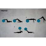 Avento ballon de fitness / d'exercice diamtre 75 cm argent