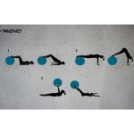 Avento ballon de fitness / d'exercice et pompe diamtre 65 cm noir