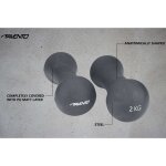 Avento ensemble de poids de main bone 2x2 kg gris