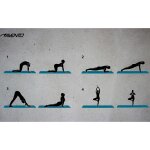 Avento tapis de fitness en néoprène avec imprimé bleu et gris Avento tapis de fitness en néoprène avec imprimé bleu et gris