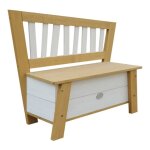 Axi banc de rangement de jouets corky marron blanc Axi banc de rangement de jouets corky marron blanc