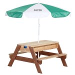 Axi table de pique - nique  sable / eau avec parasol