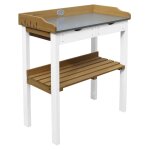 Axi table de rempotage avec 2 tiroirs marron et blanc