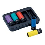 Bahco set 5 douilles  choc profond 17 / 19 / 21 / 22 / 24 mm bwss12p5