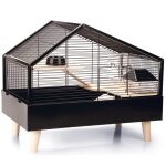 Beeztees cage pour rongeurs ayaz noir 58x38x46 cm mtal