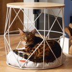 Beeztees meuble pour chats kuja blanc 40x40x40 cm mtal