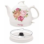 Bestron bouilloire cramique dtp800ro blanc 0, 8 l roses