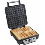 Bestron gaufrier 1100 w acier inoxydable noir et argent asw281