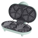 Bestron gaufrier en forme de c?ur double adwm1000m 1000 w menthe
