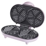 Bestron gaufrier en forme de c?ur double adwm1000p 1000 w rose