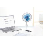 Bestron ventilateur de bureau  pince 19 cm 15 w blanc acf15