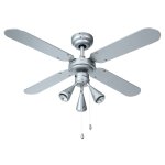 Bestron ventilateur de plafond gris argent 102 cm 50 w dlhb42s