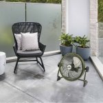 Bestron ventilateur de sol d'extrieur rechargeable aod12accu vert