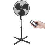 Bestron ventilateur sur pied avec tlcommande 45 cm 45 w noir asv45zr