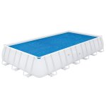 Bestway couverture solaire de piscine rectangulaire 703x336 cm bleu