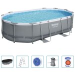 Bestway ensemble de piscine power steel ovale 488x305x107 cm