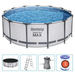 Bestway ensemble de piscine ronde steel pro max 396x122 cm