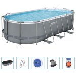 Bestway piscine hors sol power steel ovale 549x274x122 cm