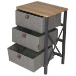 Bo - camp armoire pliable avec 3 tiroirs hamlets gris