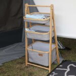 Bo - camp armoire pliable avec panier bayswater bambou