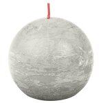 Bolsius bougies boule rustiques shine 6 pcs 76x190 mm gris sableux