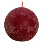 Bolsius bougies boule rustiques shine 6 pcs 76x190 mm rouge velours
