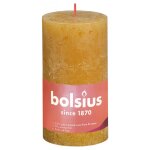 Bolsius bougies pilier rustiques 4 pcs 130x68 mm jaune nid d'abeilles