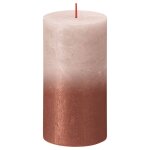 Bolsius bougies pilier rustiques 4 pcs 130x68 mm rose brumeux et ambre