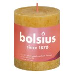 Bolsius bougies pilier rustiques 4 pcs 80x68 mm jaune nid d'abeilles