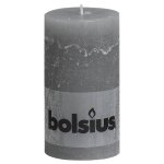 Bolsius bougies pilier rustiques 6 pcs 130x68 mm gris clair