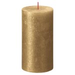 Bolsius bougies pilier rustiques shimmer 4 pcs 130x68 mm dor