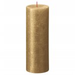 Bolsius bougies pilier rustiques shimmer 4 pcs 190x68 mm dor
